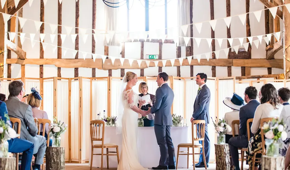Clock Barn wedding bunting wedding venues hampshire