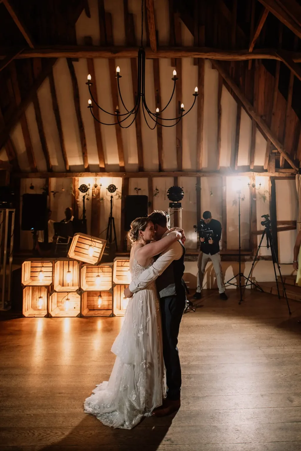 Clock Barn wedding reception first dance