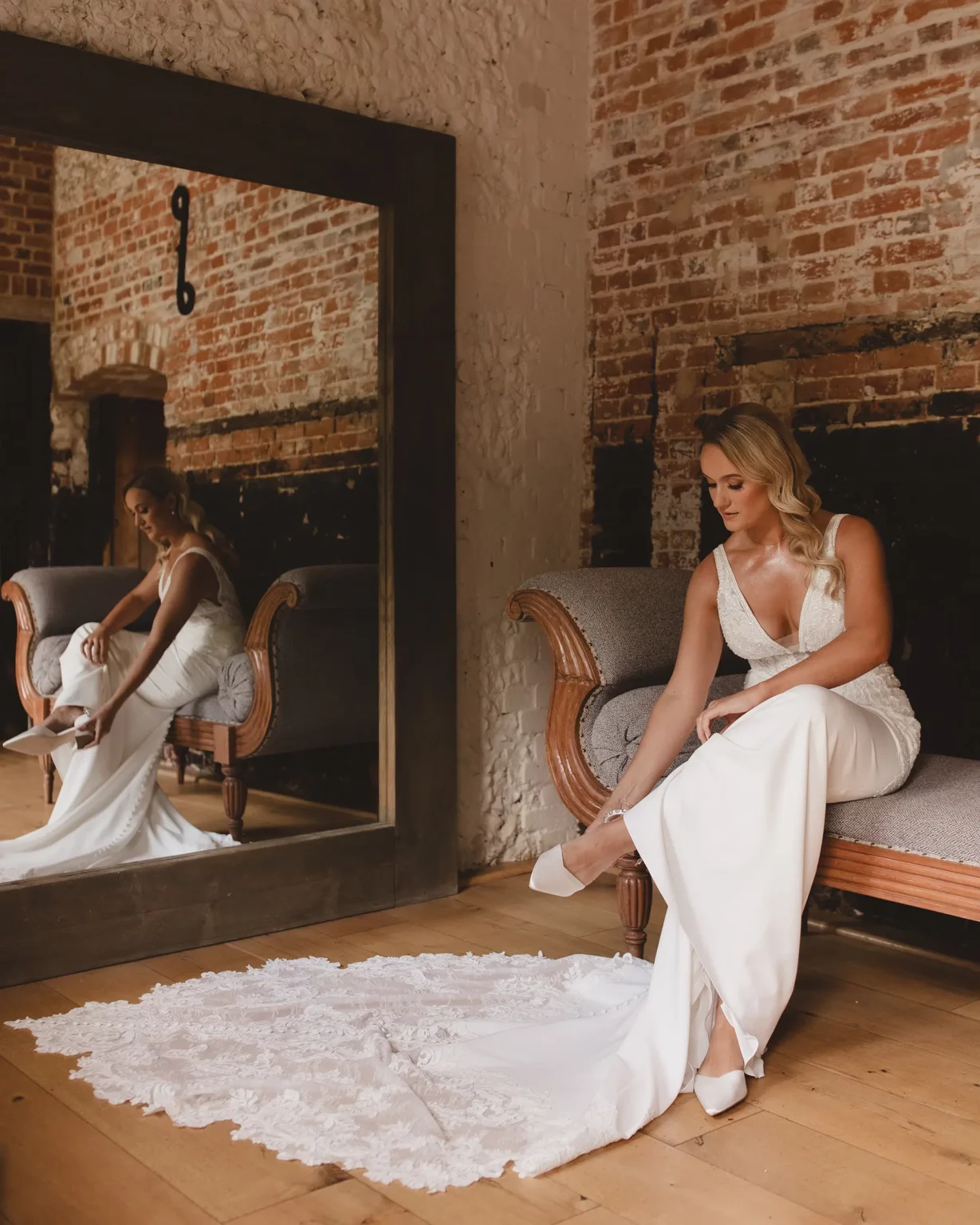 Clock Barn The Stables bride wedding prep