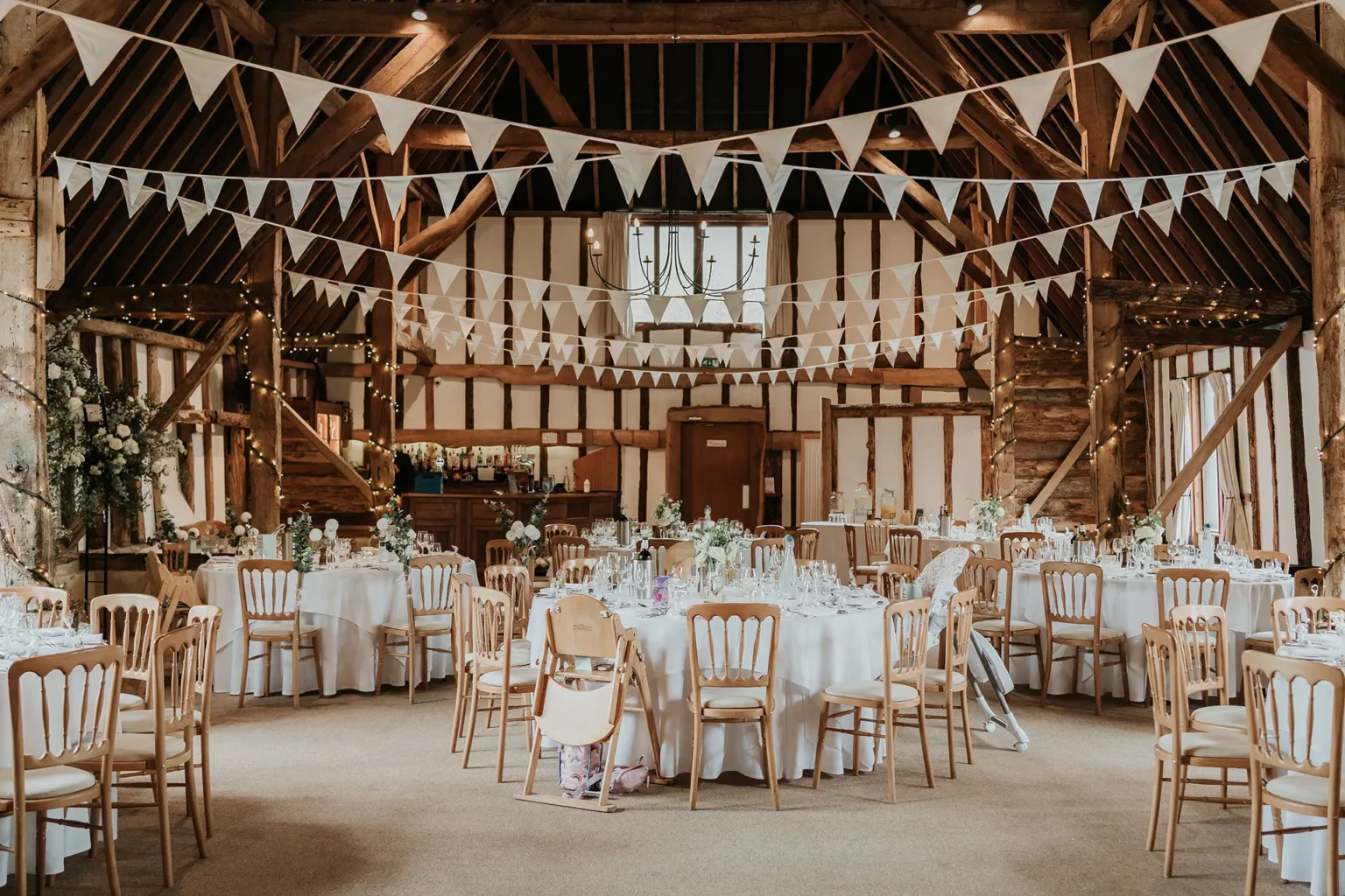 Clock Barn main barn wedding reception