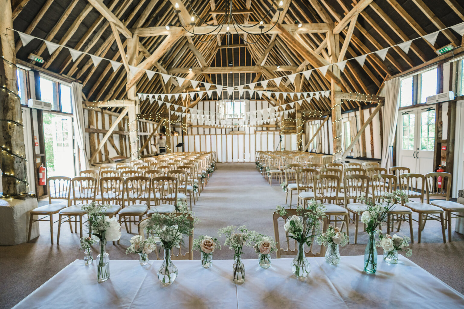 Clock Barn Main Barn wedding ceremony room