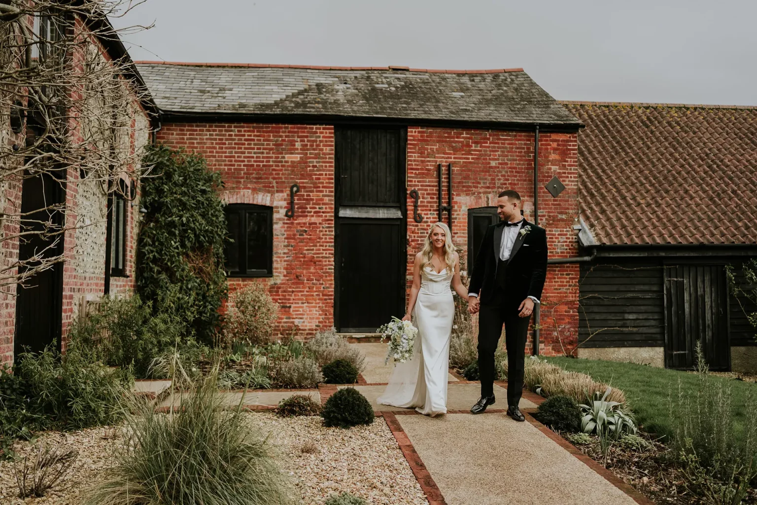 clock barn weddings couple the stables