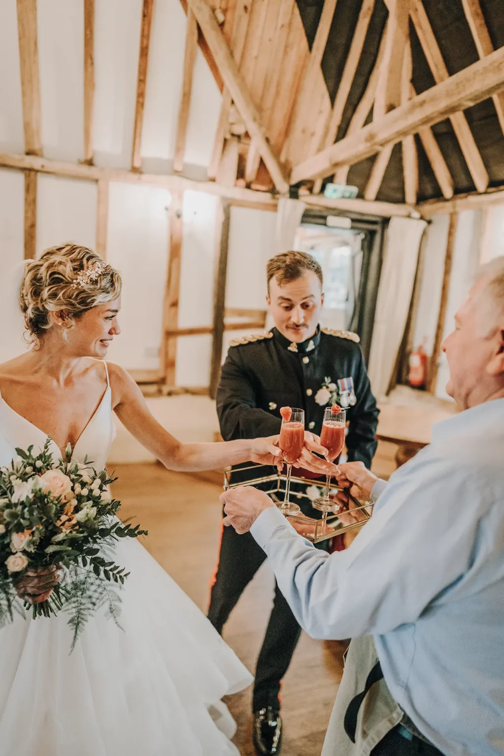 clock barn weddings reception drinks