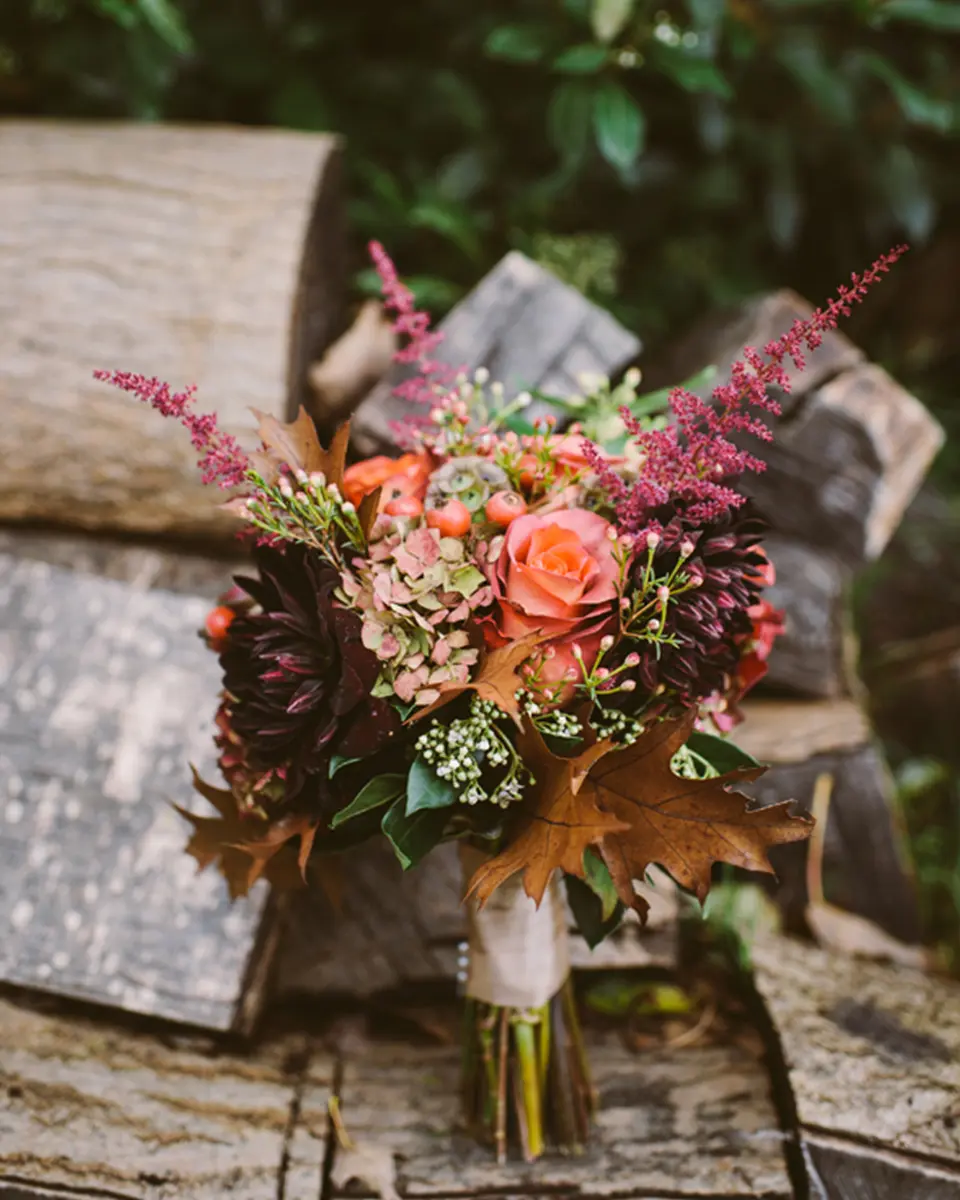 Clock Barn autumnal decorations nature wedding