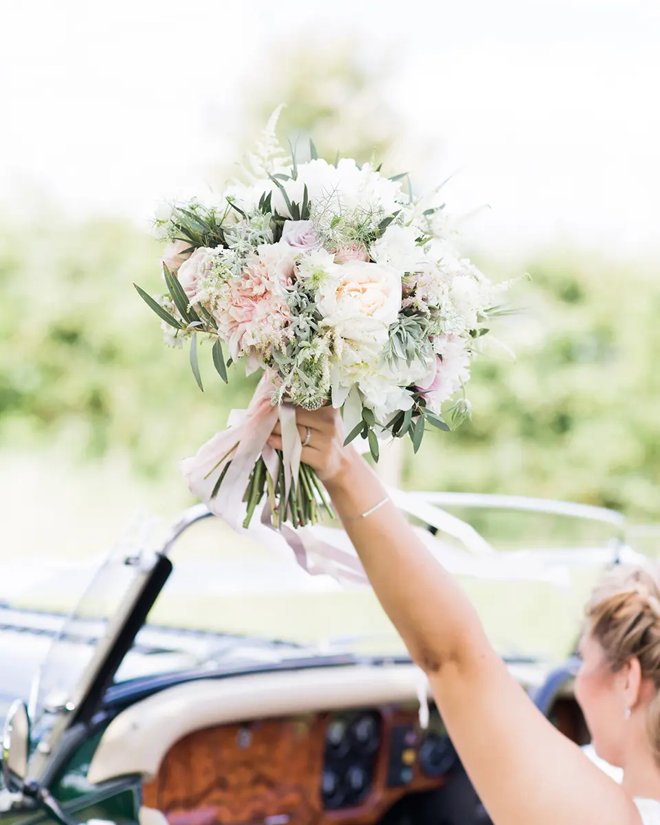 Clock Barn bridal flowers bouquet wedding ideas eucalyptus wedding