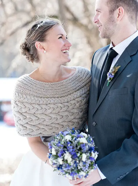 Clock Barn bridal wraps winter wedding ideas