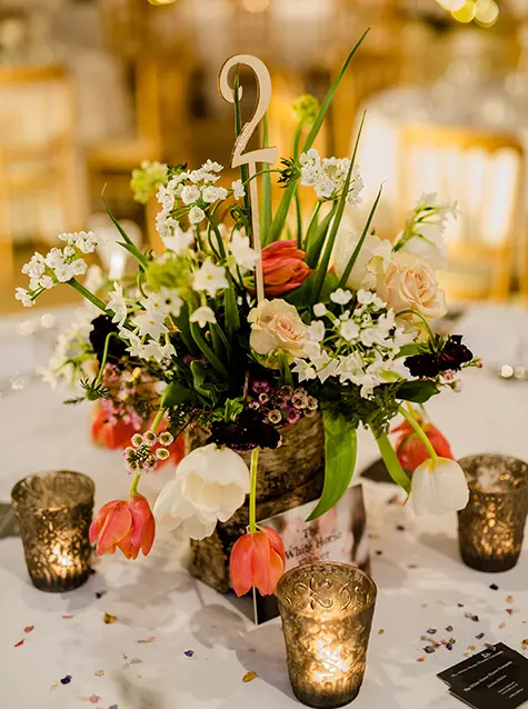 Clock Barn spring flowers seasonal wedding flowers