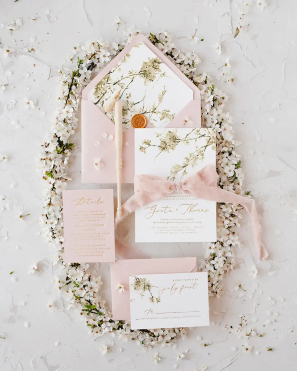 Clock Barn wedding stationery romantic wedding ideas